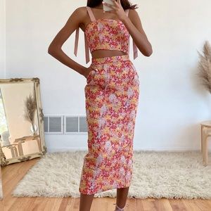 Lulus Ellarina two piece midi dress